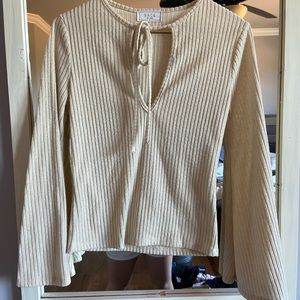 Flare long sleeve date night shirt